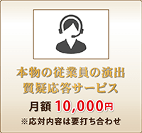 本物の従業員の演出 質疑応答サービス